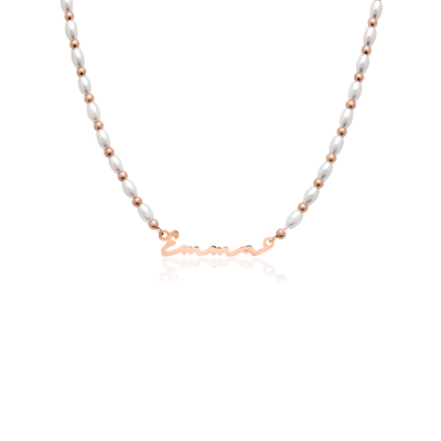 Signature Name Necklace (Rose Gold)