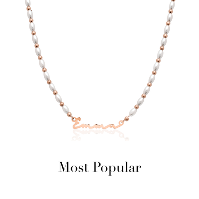 Signature Name Necklace (Rose Gold)