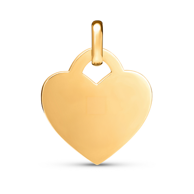 Heart Token Oval Necklace (Gold)