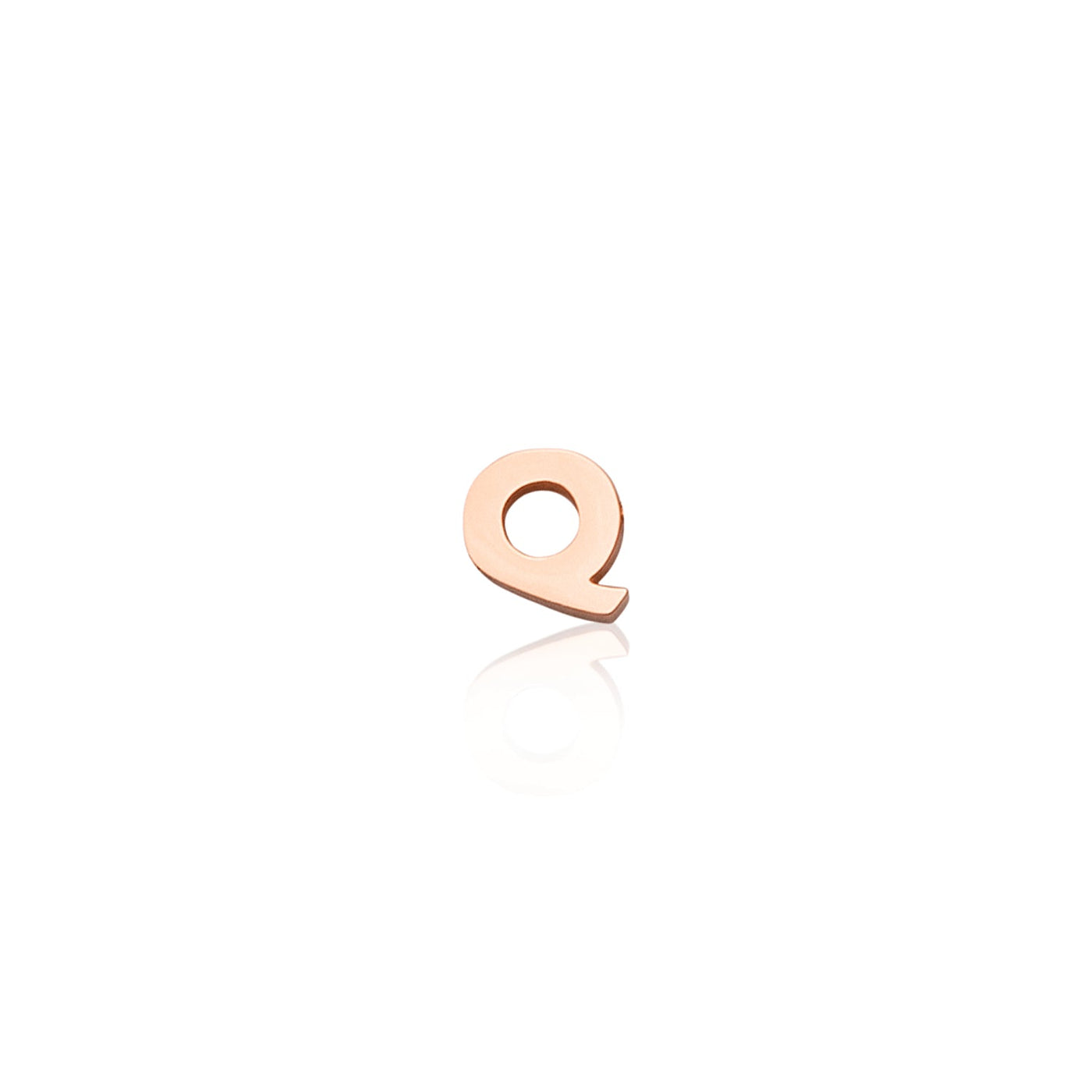 Mini Letter Sphere Chain Necklace (Rose Gold)