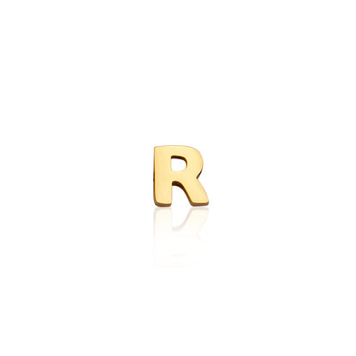 Mini Letter Sphere Chain Necklace (Gold)