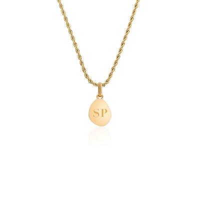 Blue Amazonite Stone Necklace (Gold)