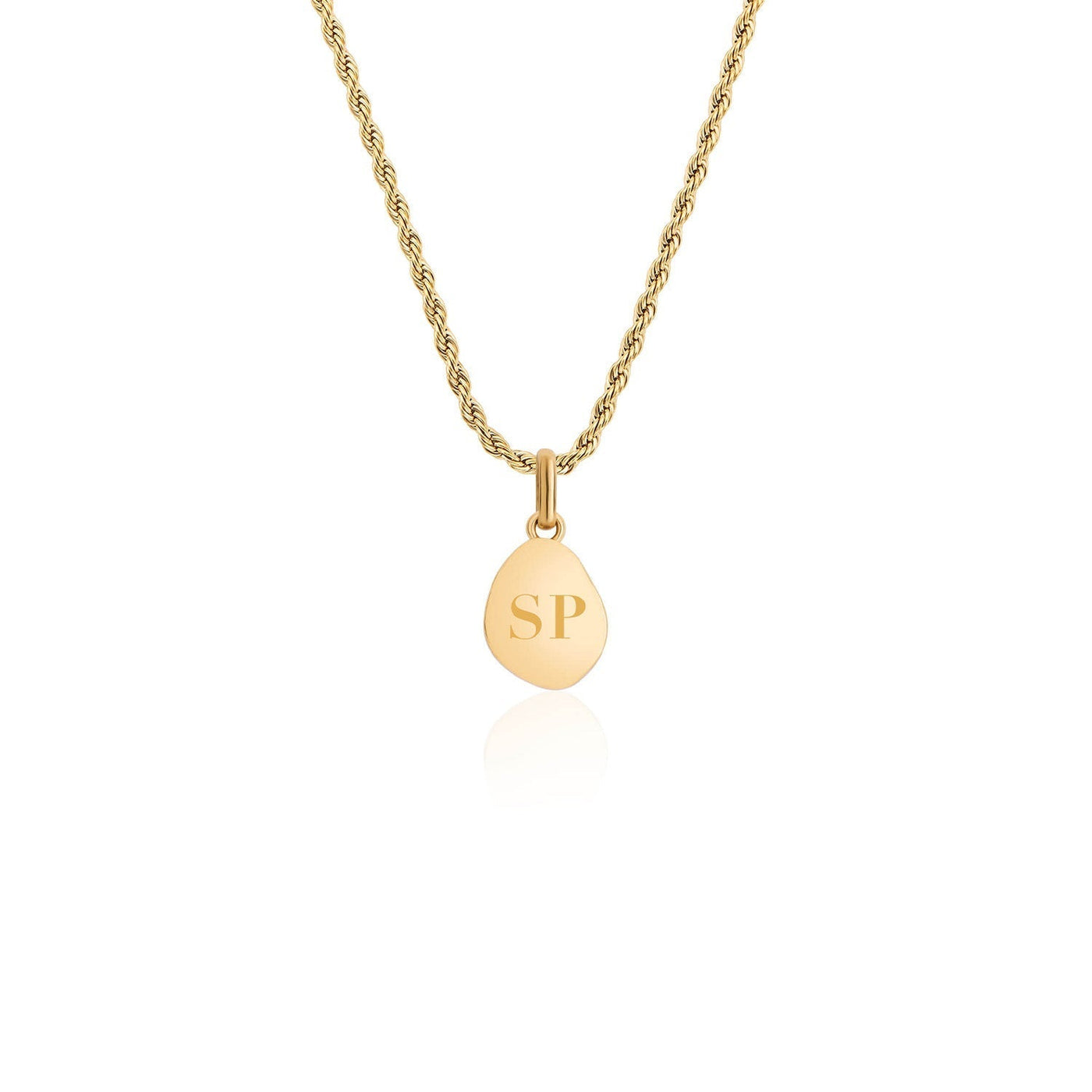 Organic Moonstone Necklace (Gold)