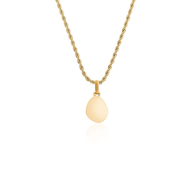 Blue Amazonite Stone Necklace (Gold)