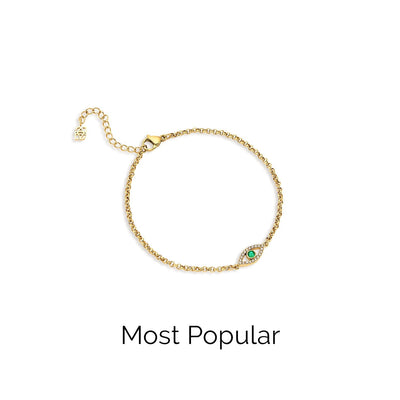 Custom Evil Eye Bracelet (Gold)