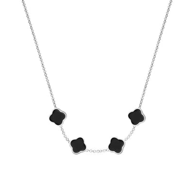 Clover Custom Name Necklace (Silver)