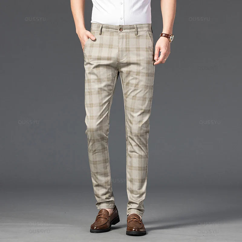 Elegante karierte Hose