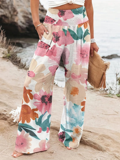 Diana - Luftige Strandhose mit Druck