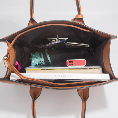 Sabina | Elegantes Handtaschenset mit Krokodilhautmuster, Handtasche und Clutch
