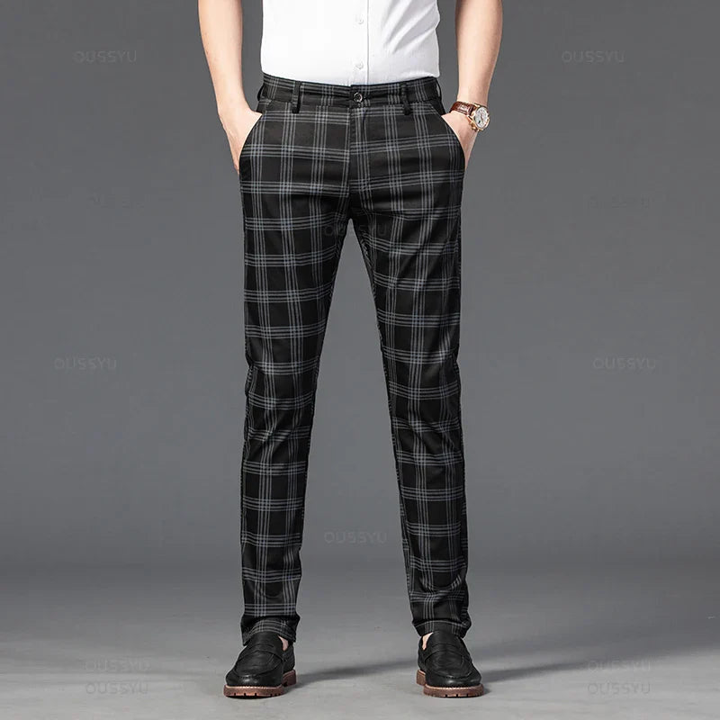 Elegante karierte Hose