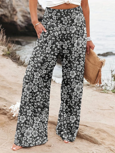 Diana - Luftige Strandhose mit Druck