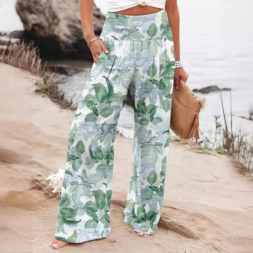 Diana - Luftige Strandhose mit Druck