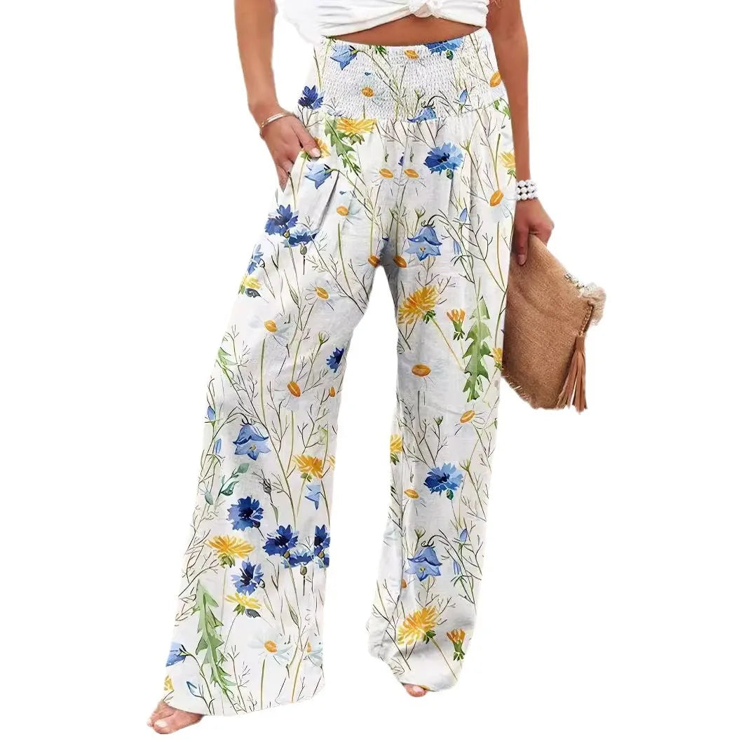 Diana - Luftige Strandhose mit Druck