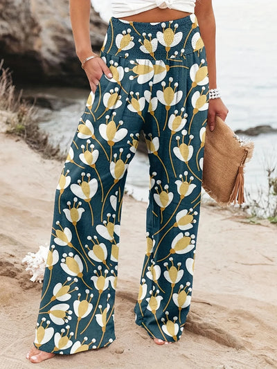 Diana - Luftige Strandhose mit Druck