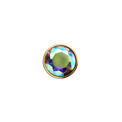 Floating Birthstone Heart Bracelet (Gold)