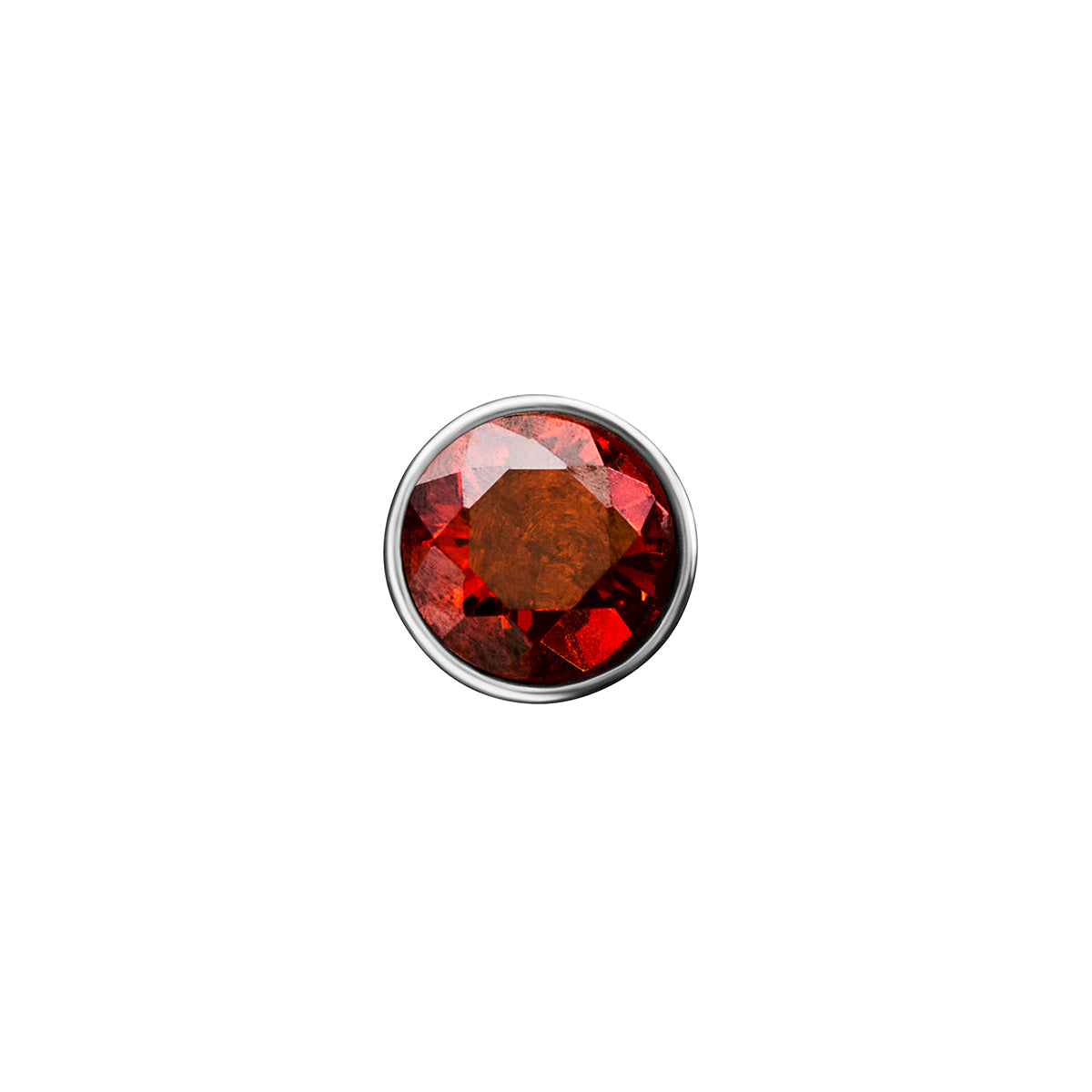 Floating Birthstone Heart Bracelet (Silver)