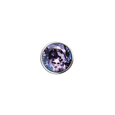 Floating Birthstone Heart Bracelet (Silver)
