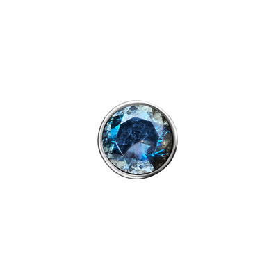 Floating Birthstone Heart Bracelet (Silver)