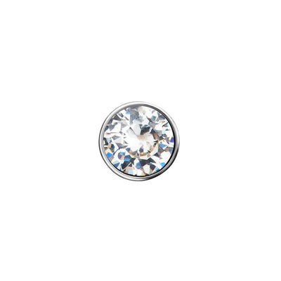 Floating Birthstone Heart Bracelet (Silver)