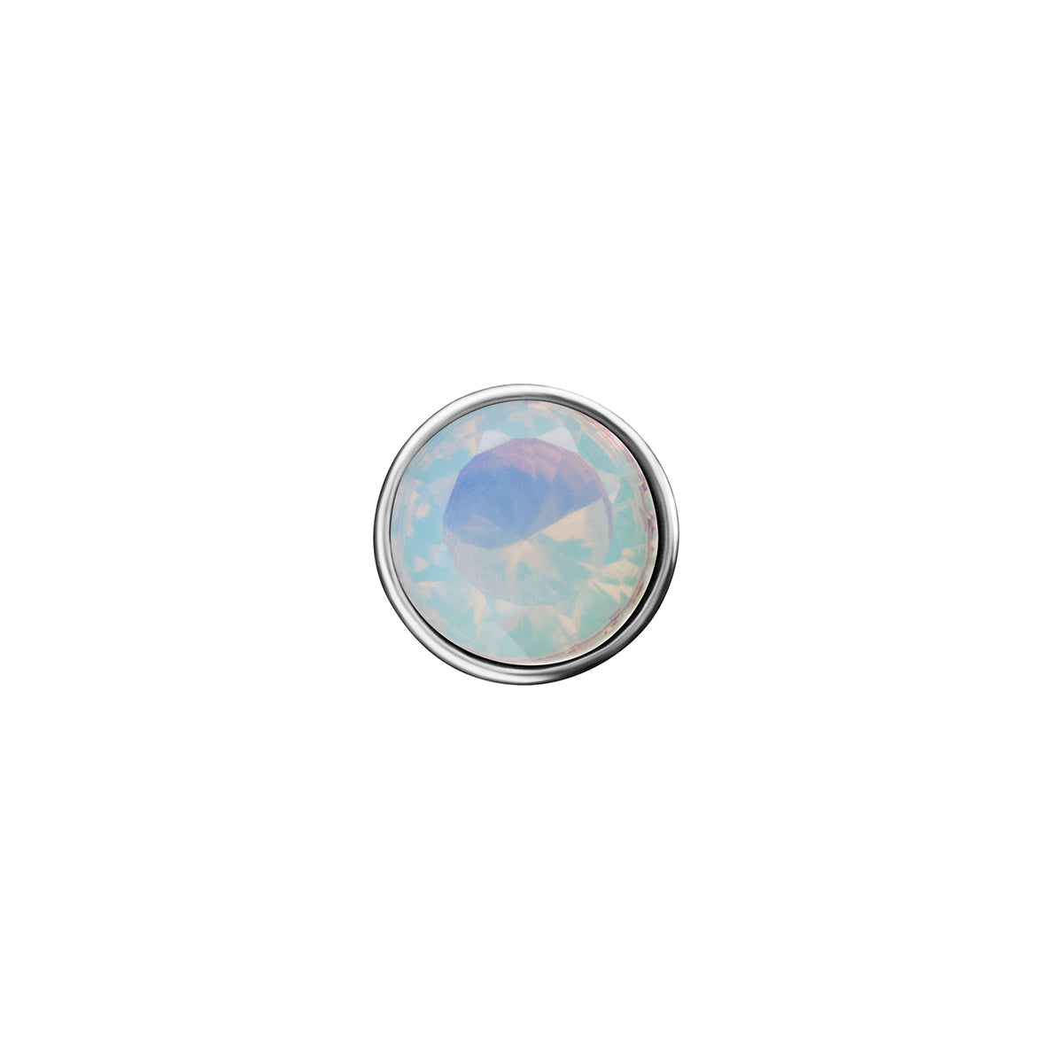 Floating Birthstone Heart Bracelet (Silver)