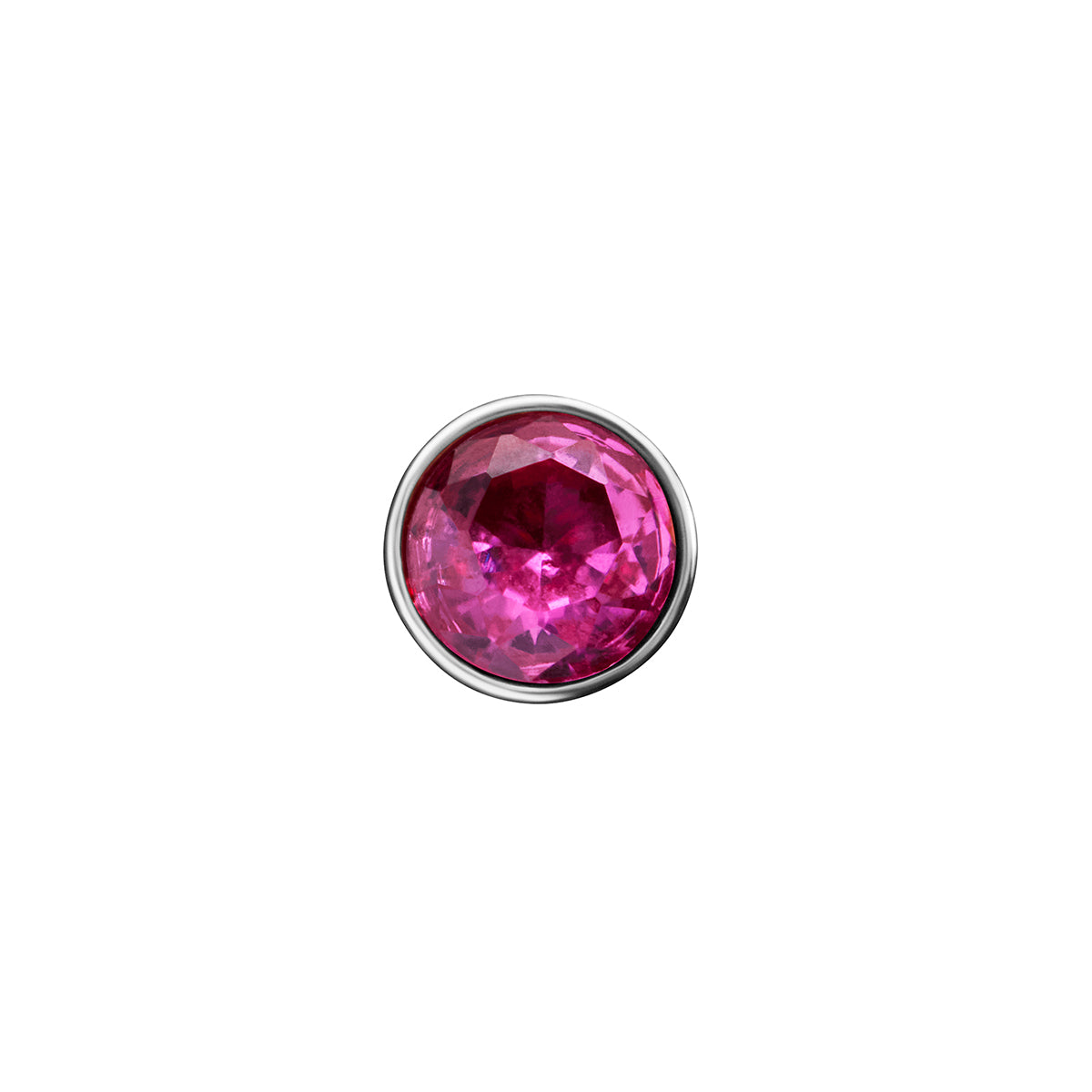 Floating Birthstone Heart Bracelet (Silver)