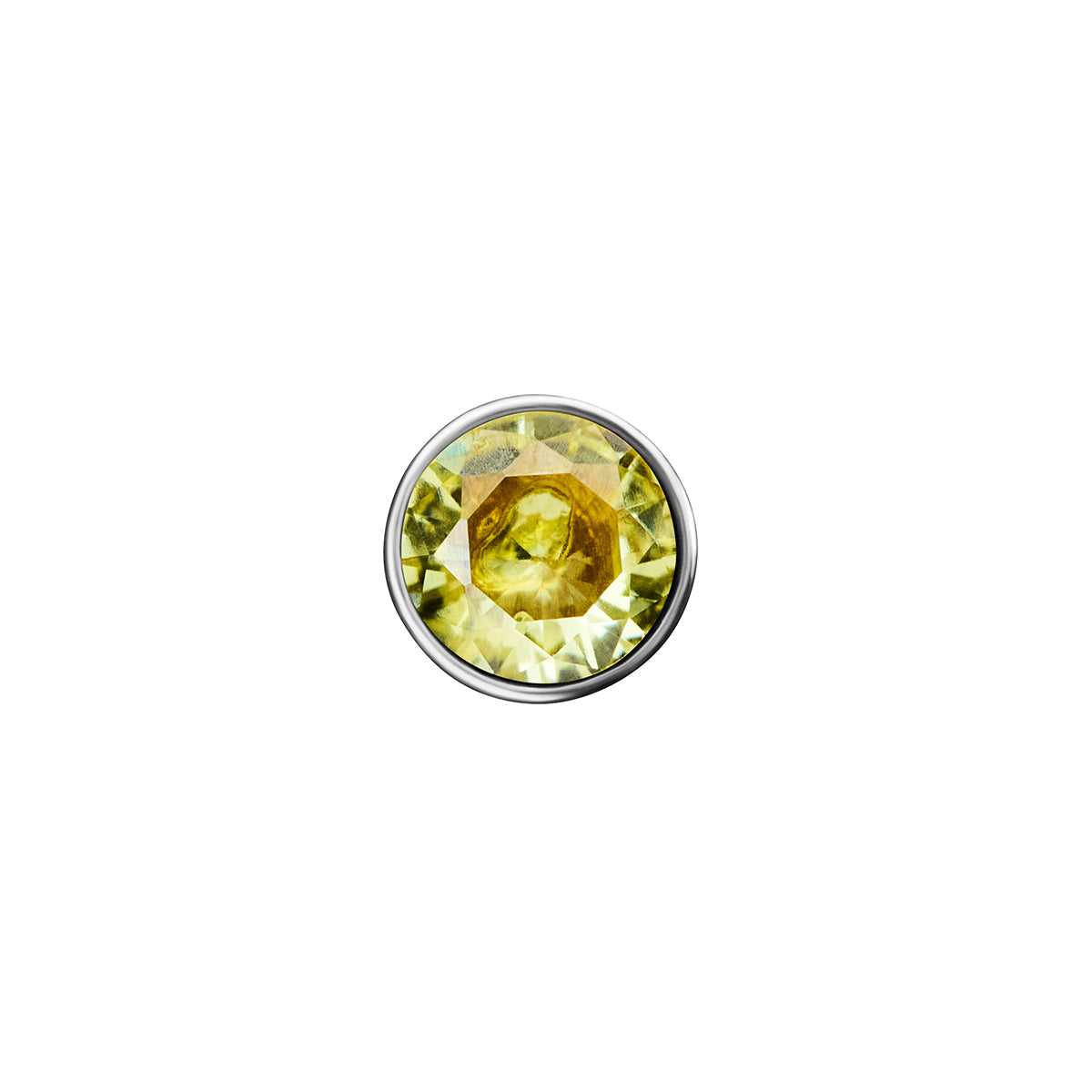 Floating Birthstone Heart Bracelet (Silver)