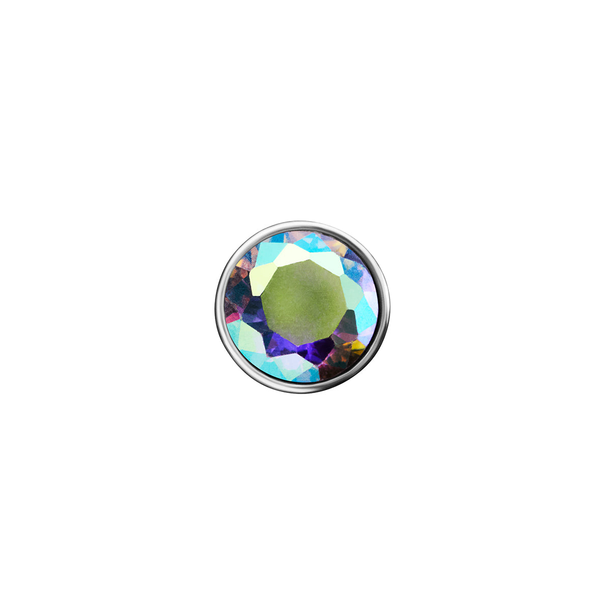 Floating Birthstone Heart Bracelet (Silver)