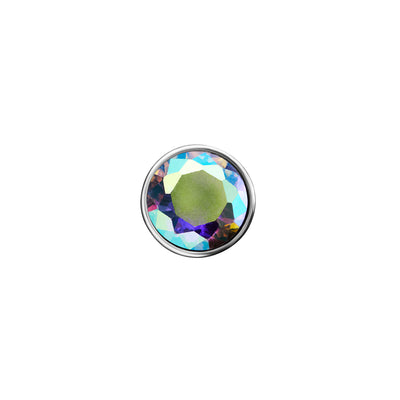 Floating Birthstone Heart Bracelet (Silver)