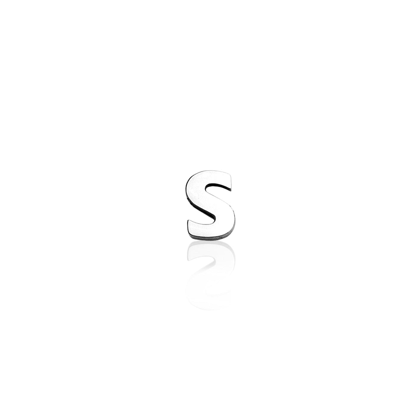 Mini Letter Sphere Chain Necklace (Silver)