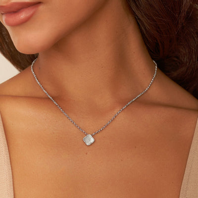 Pearl Clover Necklace (Silver)