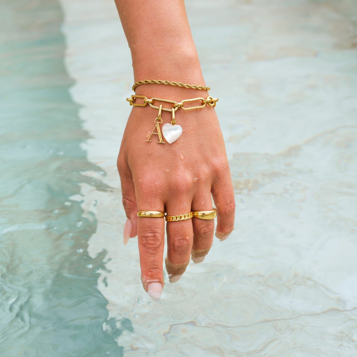 Figaro Chain Bracelet (Gold)