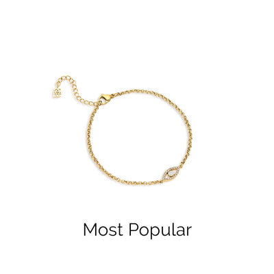 Custom Evil Eye Bracelet (Gold)