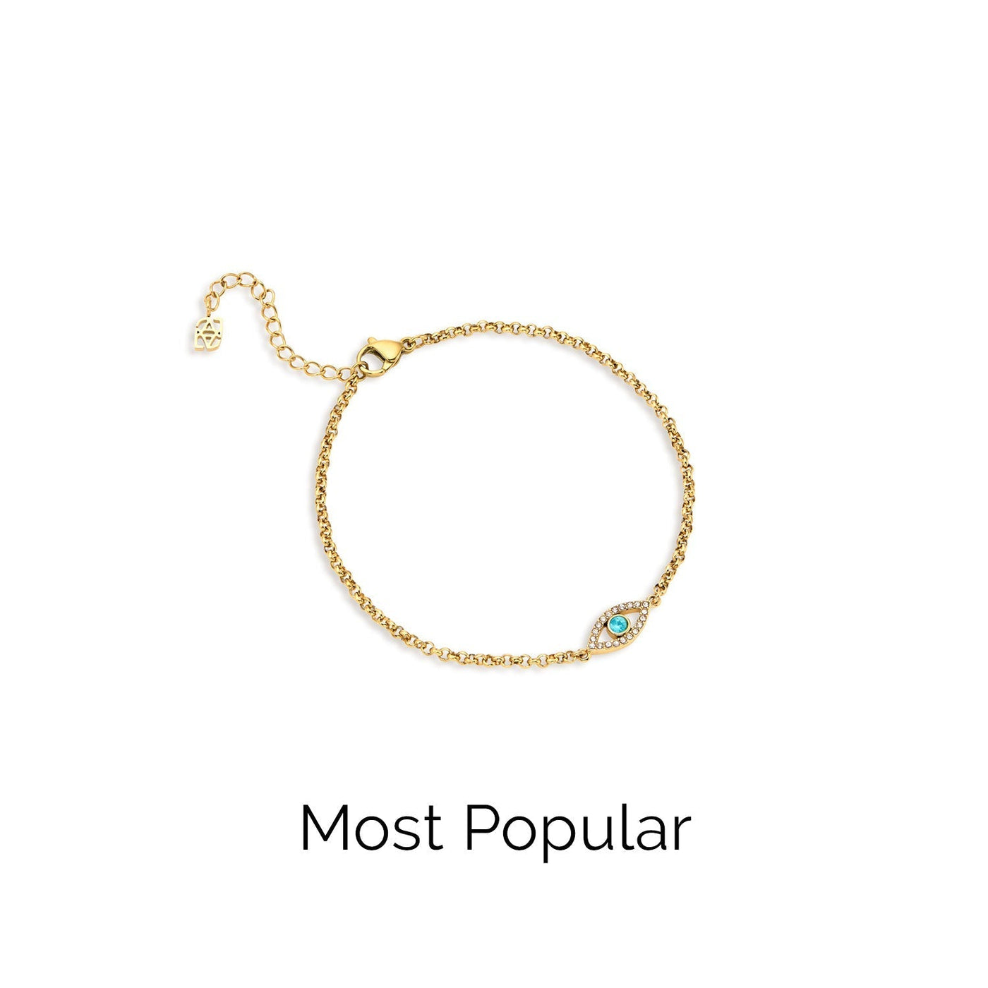 Custom Evil Eye Bracelet (Gold)