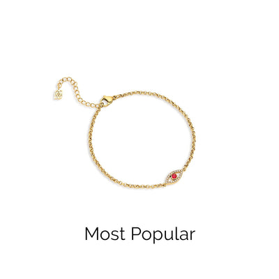 Custom Evil Eye Bracelet (Gold)