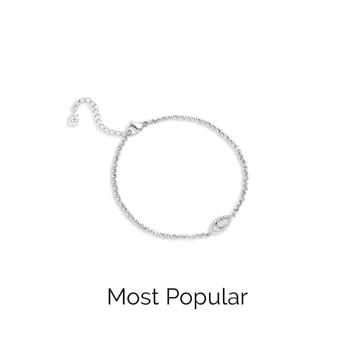 Custom Evil Eye Bracelet (Silver)