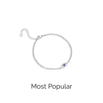 Custom Evil Eye Bracelet (Silver)