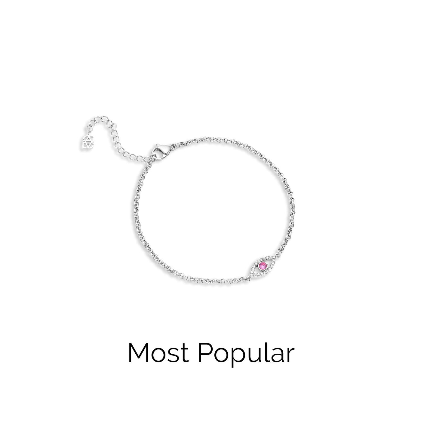 Custom Evil Eye Bracelet (Silver)