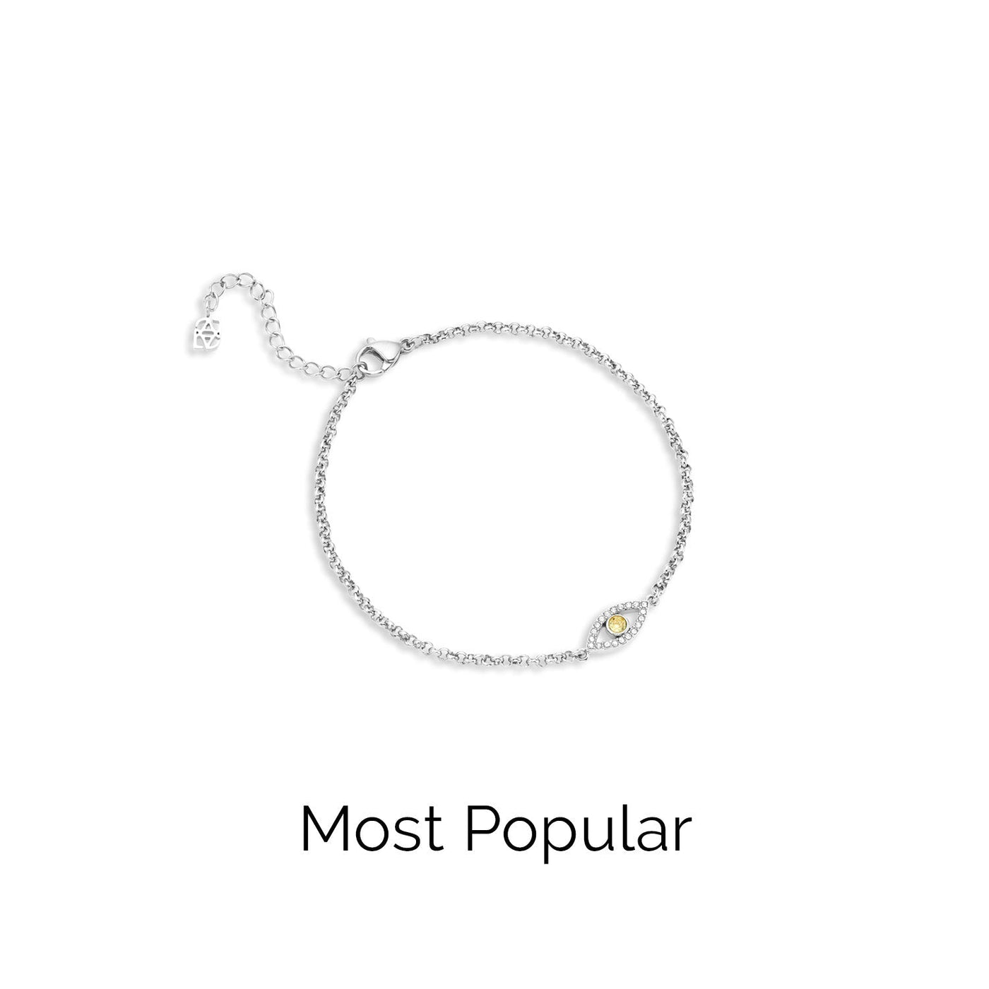 Custom Evil Eye Bracelet (Silver)