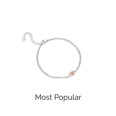 Custom Evil Eye Bracelet (Silver)