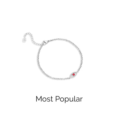 Custom Evil Eye Bracelet (Silver)