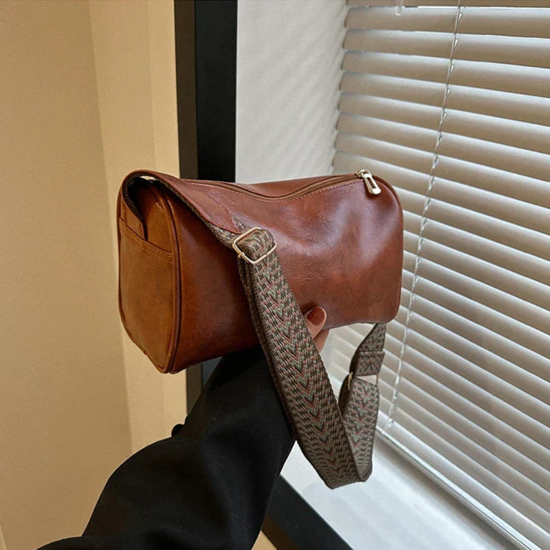 Moona | Vintage Crossbody Tasche mit gewebtem verstellbarem Riemen