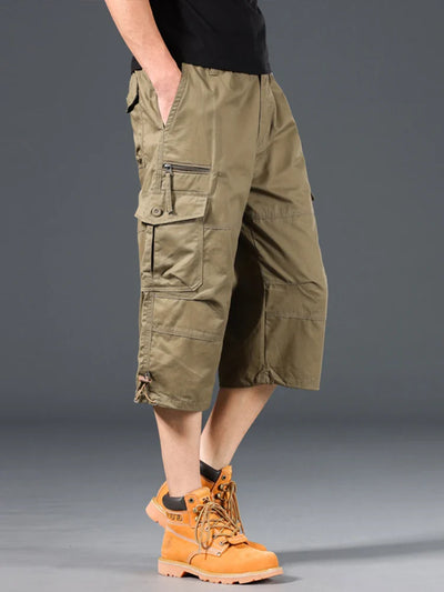 Lange Cargo-Shorts aus Baumwolle
