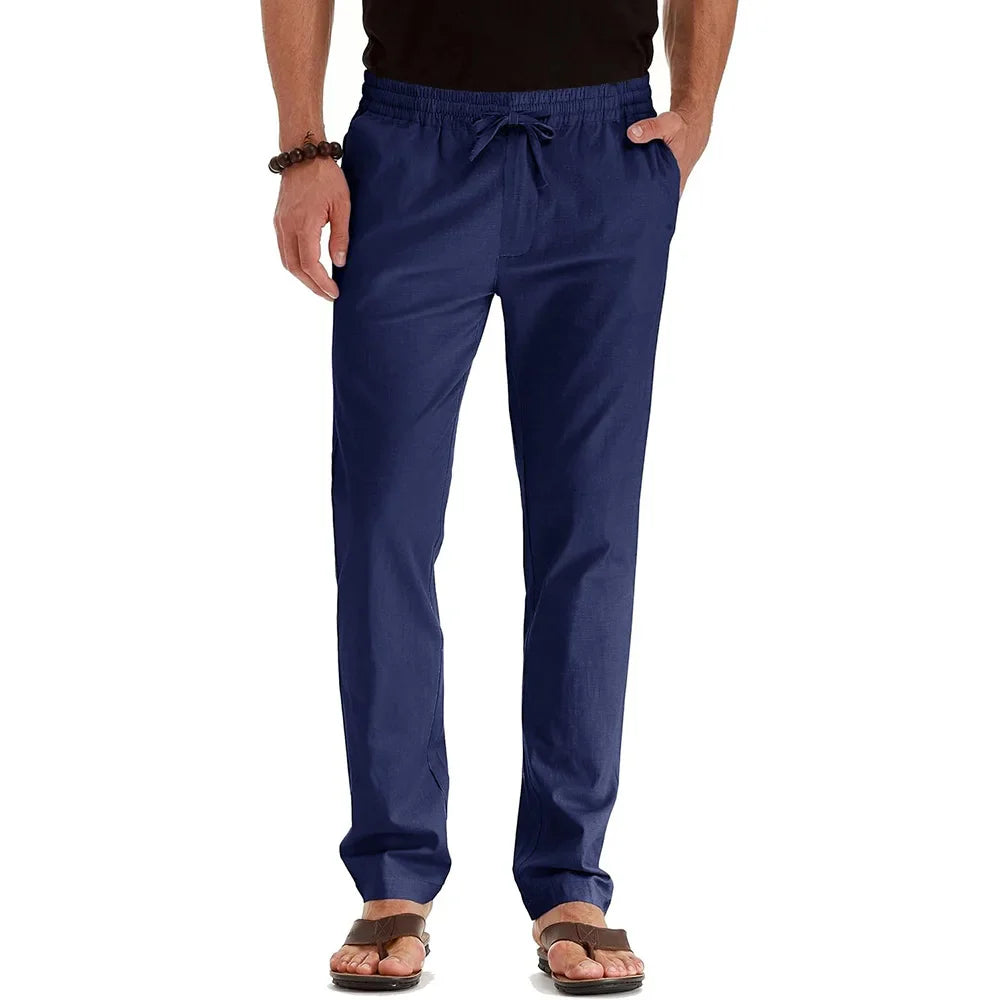 Baumwoll-Leinen-Hose