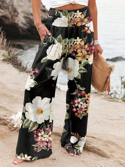 Diana - Luftige Strandhose mit Druck
