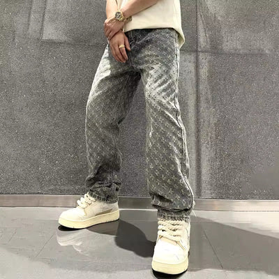Jacquard-Denim-Jeans