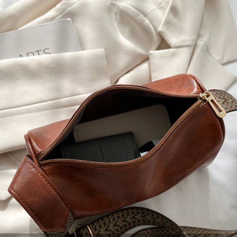 Moona | Vintage Crossbody Tasche mit gewebtem verstellbarem Riemen