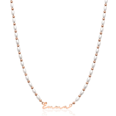 Signature Name Necklace (Rose Gold)