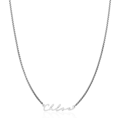 Signature Name Necklace (Silver)