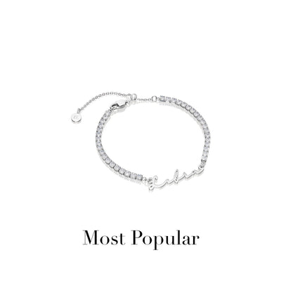 Mini Signature Name Bracelet (Silver)