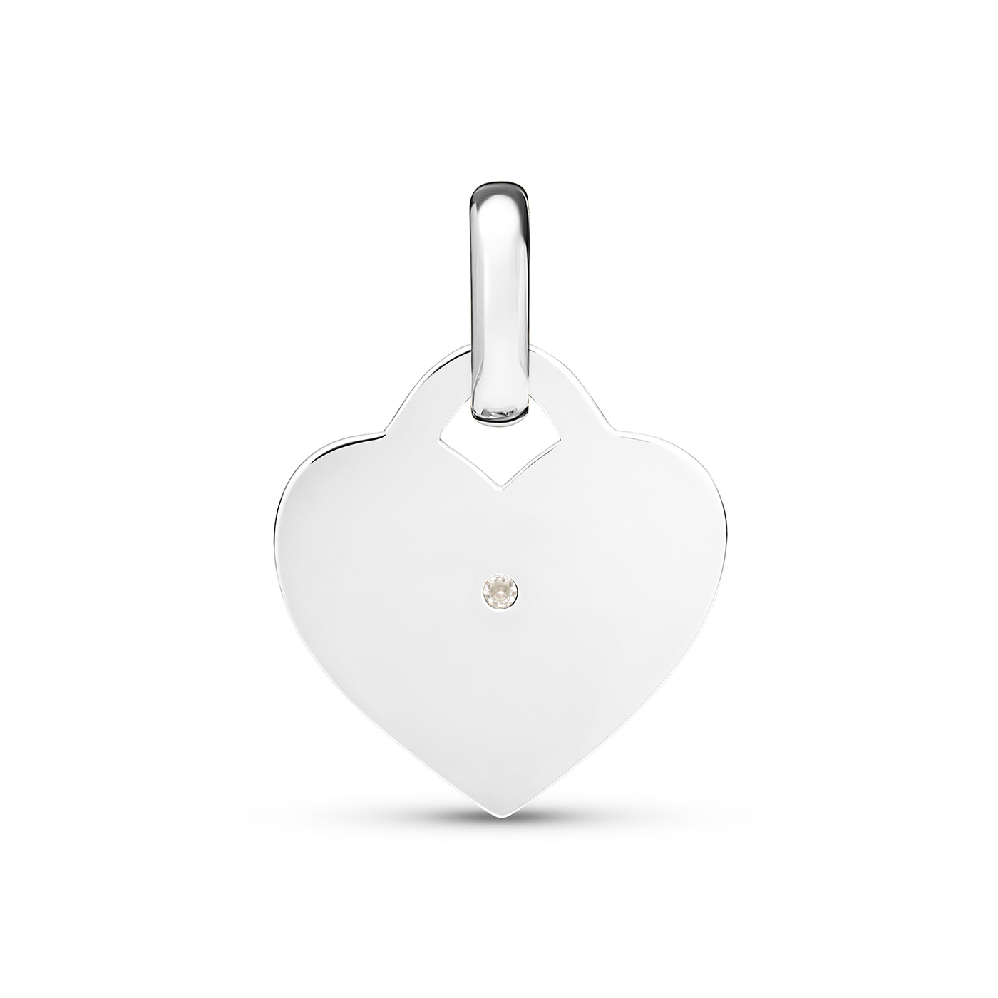 Mini Heart Token Necklace (Silver)